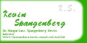 kevin spangenberg business card